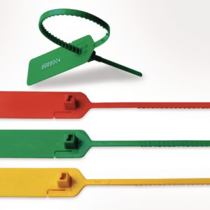 Security seal, pull tight, W=4.0mm, H=55.0mm, L=250.0mm, orange, 200pcs.