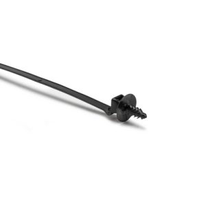 Fixing tie for hole (round), outside serrated, ⌀2.0-50.0mm, black, 500pcs.
