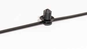 Fixing tie for hole (round), inside serrated, ⌀5.0-45.0mm, black, 250pcs.