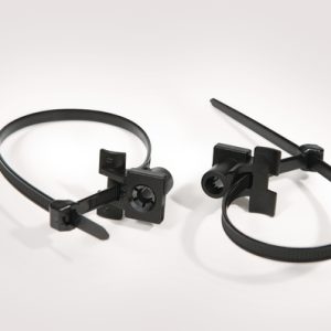 Fixing tie for stud, outside serrated, ⌀2.5-31.0mm, black, 250pcs.
