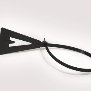 Identification cable tie UV resistant, 290.0x5.0mm, ⌀55.0mm, black, 80pcs.