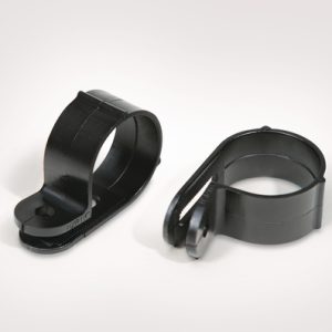 P-clamp closed, Dmin=27.0mm, Dmax=31.8mm, ?4.5 mm, black, 100pcs.