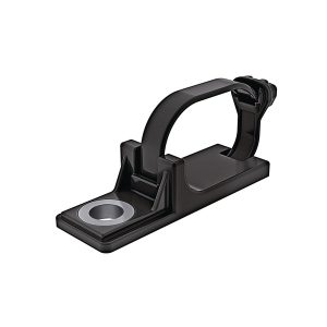 Fixing tie for screw fixation, inside serrated, ?100mm, black, 100pcs.
