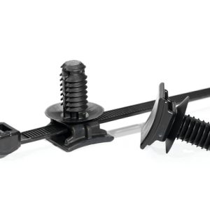 Fixing tie for hole (round), outside serrated, ⌀5.0-105.0mm, black, 500pc.