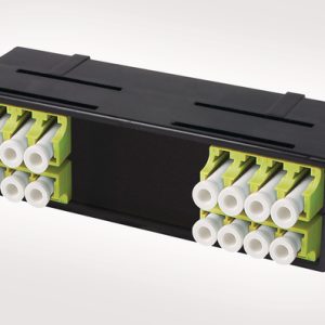LC Fibre Adaptor Mounting Module with 4 Quad Adaptors