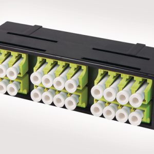 LC Fibre Adaptor Mounting Module with 6 Quad Adaptors