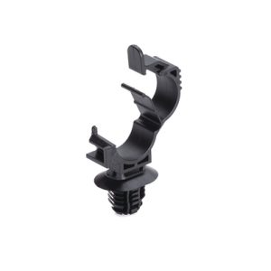 Cable clip for hole (oval)/with pipe/tube holder, T=0.6 - 6.75mm, ?9.0 x 12.0 mm/9.0 x 14.0 mm, Dmin=10.0mm, Dmax=14.0mm, nom?=10 - 14 mm
