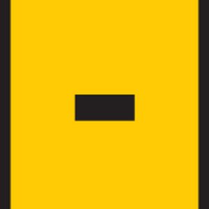 Cable marker, hotfoil print "-", ?4.0mm, yellow, bag=1000pcs.