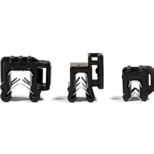 Fixing tie for edge, inside serrated, ?1.0-45.0mm, black, 500pcs.