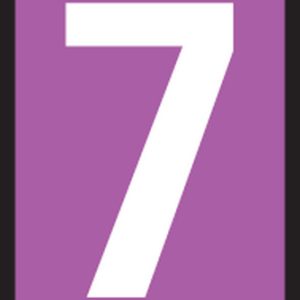 Marker sleeve, pre-printed "7", L=5.0mm, ?3.0mm, violet, bag=1000pcs.