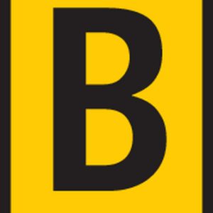 Cable marker, hotfoil print "B", ⌀4.0mm, yellow, bag=1000pcs.