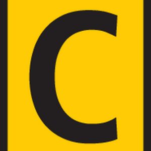 Cable marker, hotfoil print "C", ⌀4.0mm, yellow, bag=1000pcs.