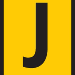 Cable marker, hotfoil print "J", ⌀5.5mm, yellow, bag=1000pcs.