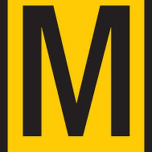 Cable marker, hotfoil print "M", ⌀0.8mm, yellow, bag=1000pcs.