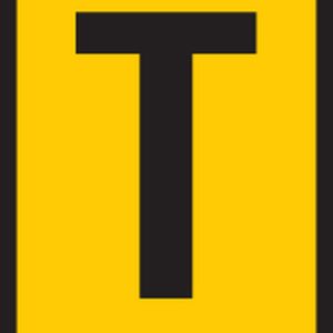 Cable marker, hotfoil print "T", ⌀2.0mm, yellow, bag=1000pcs.