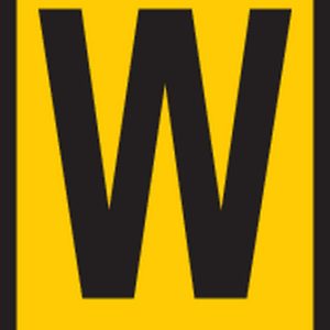 Cable marker, hotfoil print "W", ⌀5.5mm, yellow, bag=1000pcs.