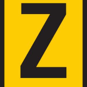 Cable marker, hotfoil print "Z", ⌀4.0mm, yellow, bag=1000pcs.