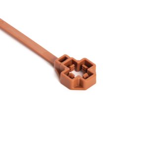 Fixing tie for stud, outside serrated, ⌀3.5-50.0mm, brown, 3500pcs.