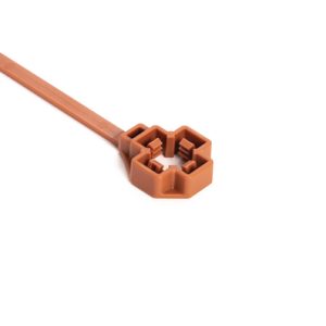 Fixing tie for stud, outside serrated, ?3.5-50.0mm, brown, 2000pcs.