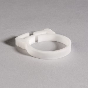 Plastic hose clamp, ⌀32.5-35.1mm, natural, 100pcs.