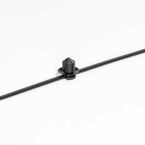 Fixing tie for hole (round), inside serrated, ⌀4.0-45.0mm, black, 500pcs.