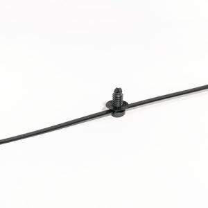 Fixing tie for hole (round), inside serrated, ⌀4.0-30.0mm, black, 200pcs.