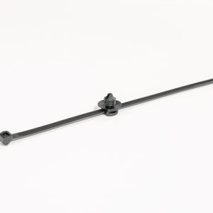 Fixing tie for hole (round), outside serrated, ?4.0-45.0mm, natural/black, 500pcs.