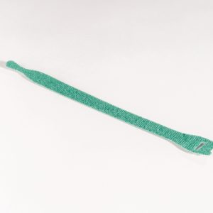 Hook and loop cable tie, 200x12.5mm, Dmax=60.0mm, green, 10pcs.