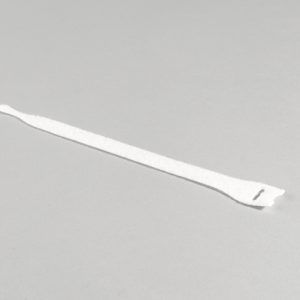 Hook and loop cable tie, 200x12.5mm, Dmax=60.0mm, white, 10pcs.