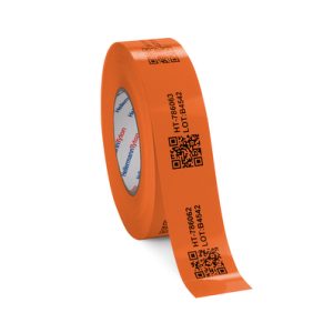 Label, outdoor use/chemical resistance, orange, thermal transfer print, 25.00mm, 200m