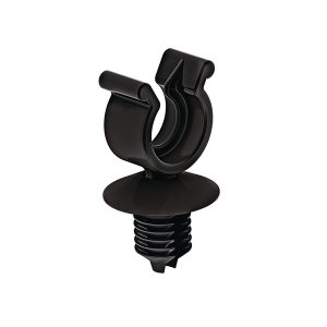 Corrugated tube clip for hole (round), nom⌀7.5mm, black, 500pcs.