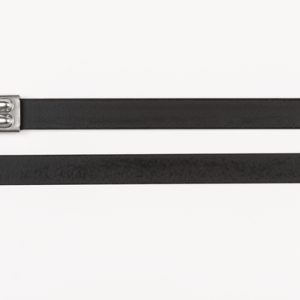 Stainless steel cable tie, ball bearing lock, 838x12.3mm, ?17-120mm, black, 50pcs.