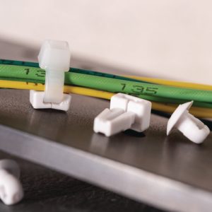 Cable tie mount for hole (round), Wmax=4.8mm, T=3.1mm, ?6.4 mm, natural, 100pcs.