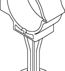 Cable clip for hole (round)/with pipe/tube holder, ⌀6.1 - 6.9 mm, Dmin=15.0mm, Dmax=19.0mm