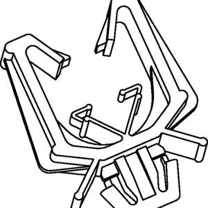 Cable clip for hole (oval), T=0.5 - 3.5mm, ⌀6.2 x 12.2 mm, Dmin=12.0mm, Dmax=16.0mm