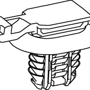 Connector clip for hole (oval), EWCAP-005-11, silver, 5000pcs.