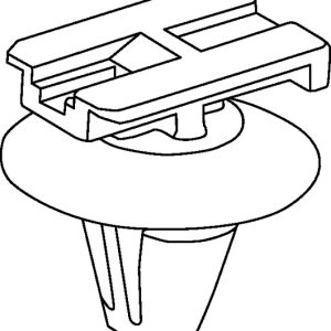Connector clip for connector/for hole (round), black, 500pcs.