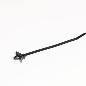 Fixing tie for hole (round), inside serrated, ⌀1.5-27.0mm, black, 500pcs.